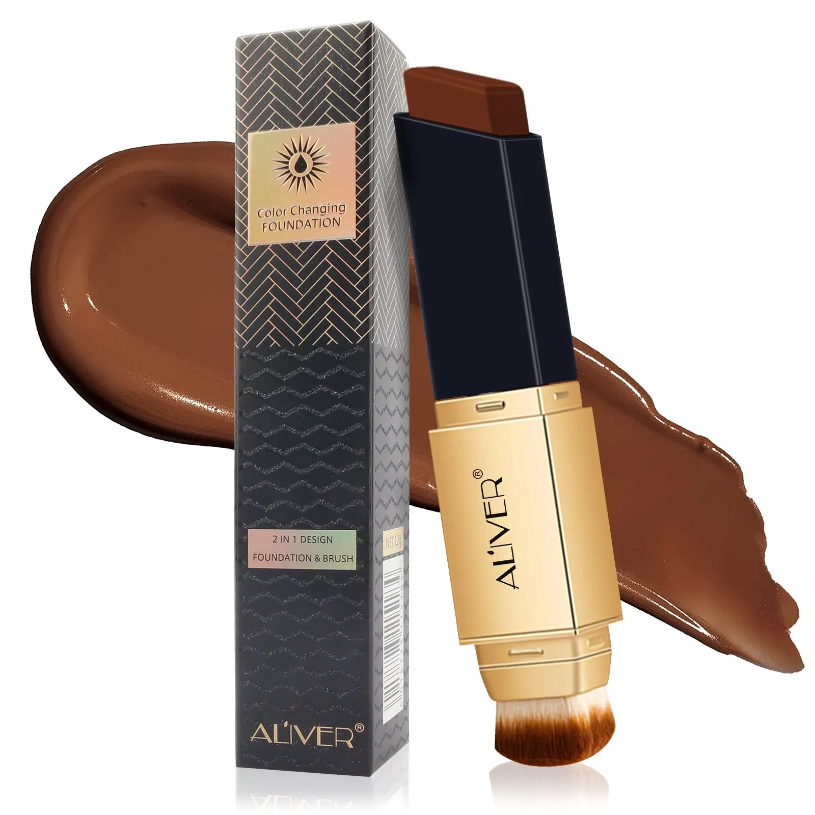 Aliver 2-in-1 Colour Changing Full Coverage Foundation Stick