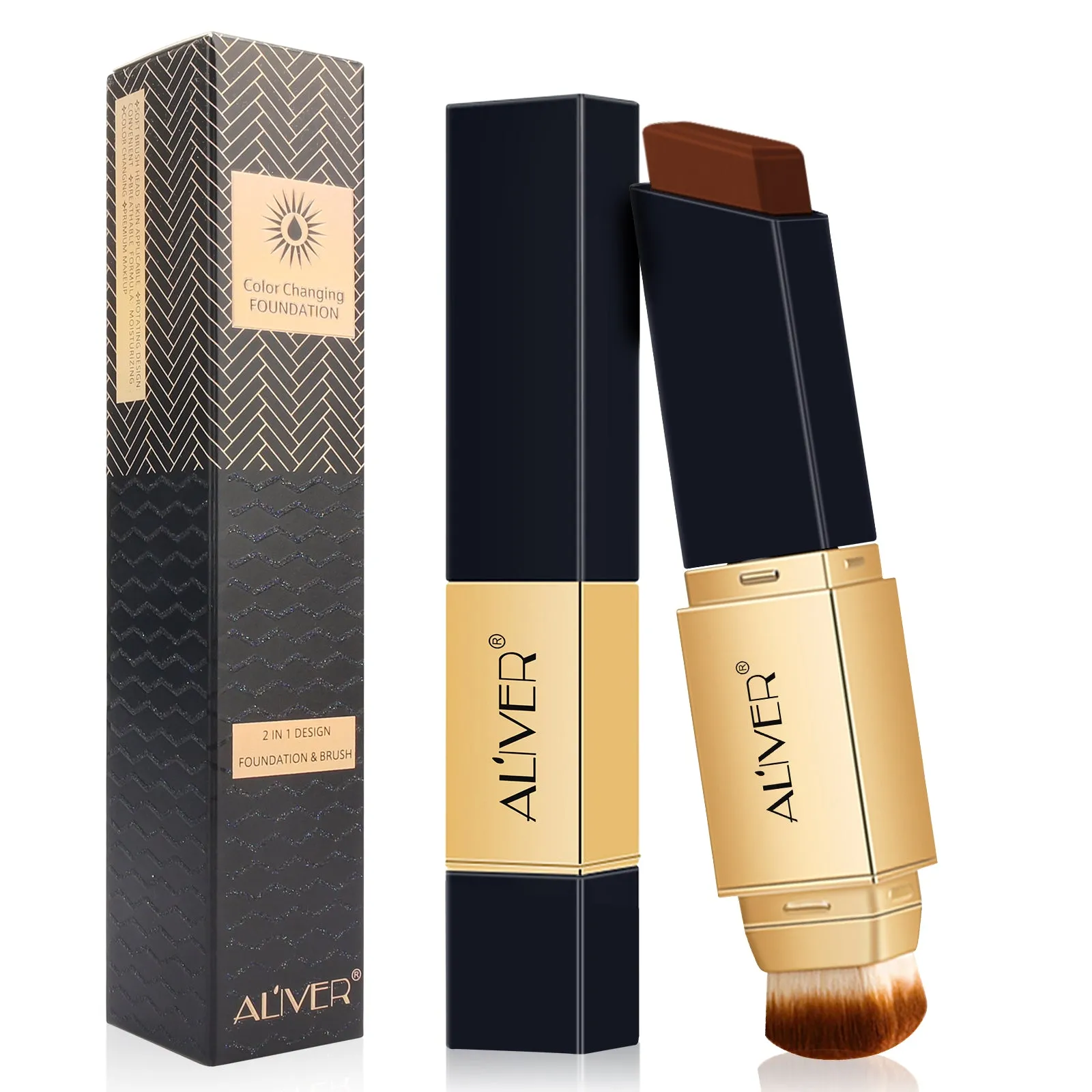 Aliver 2-in-1 Colour Changing Full Coverage Foundation Stick
