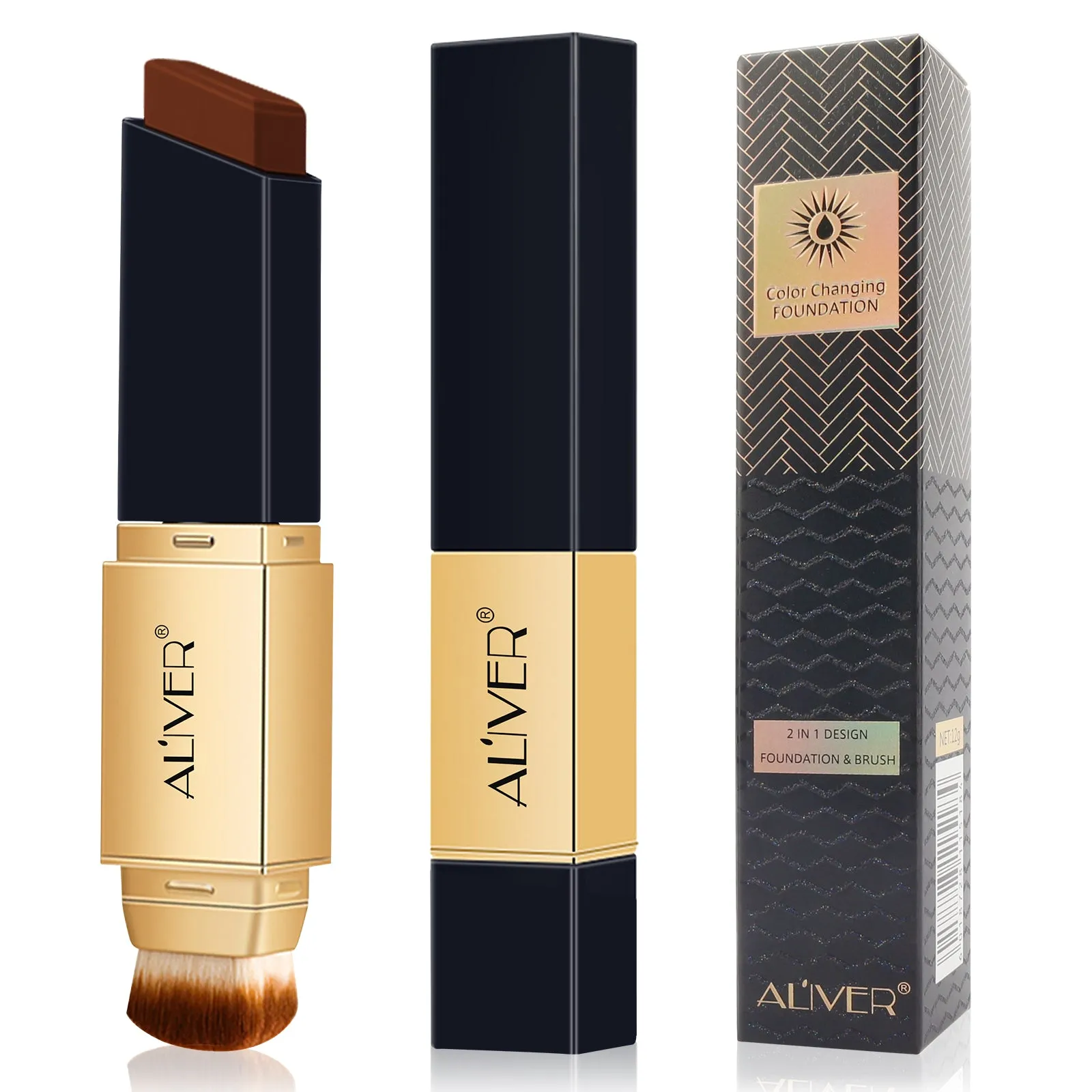 Aliver 2-in-1 Colour Changing Full Coverage Foundation Stick