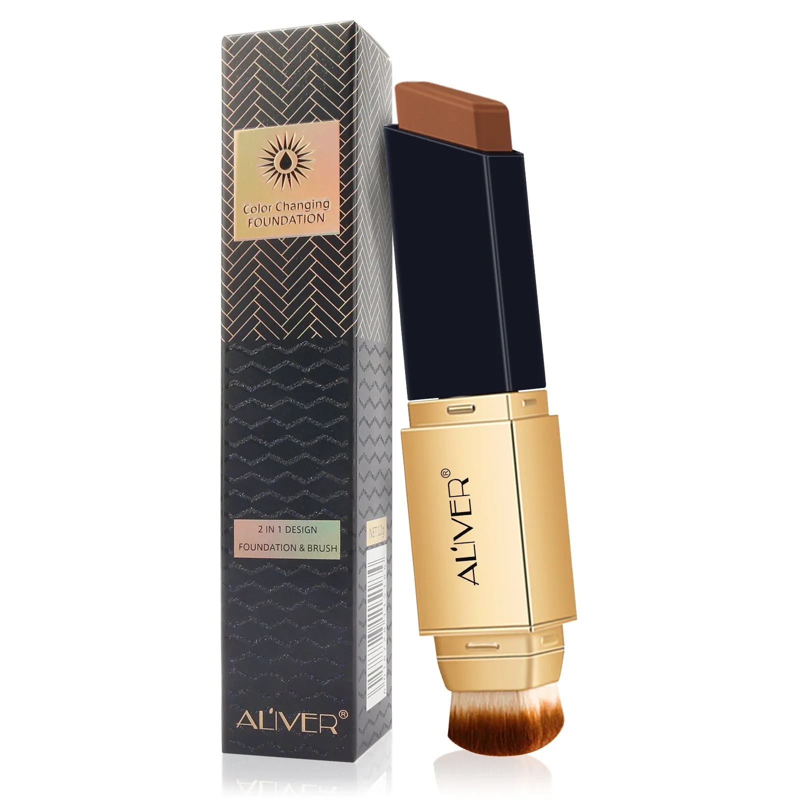 Aliver 2-in-1 Colour Changing Full Coverage Foundation Stick