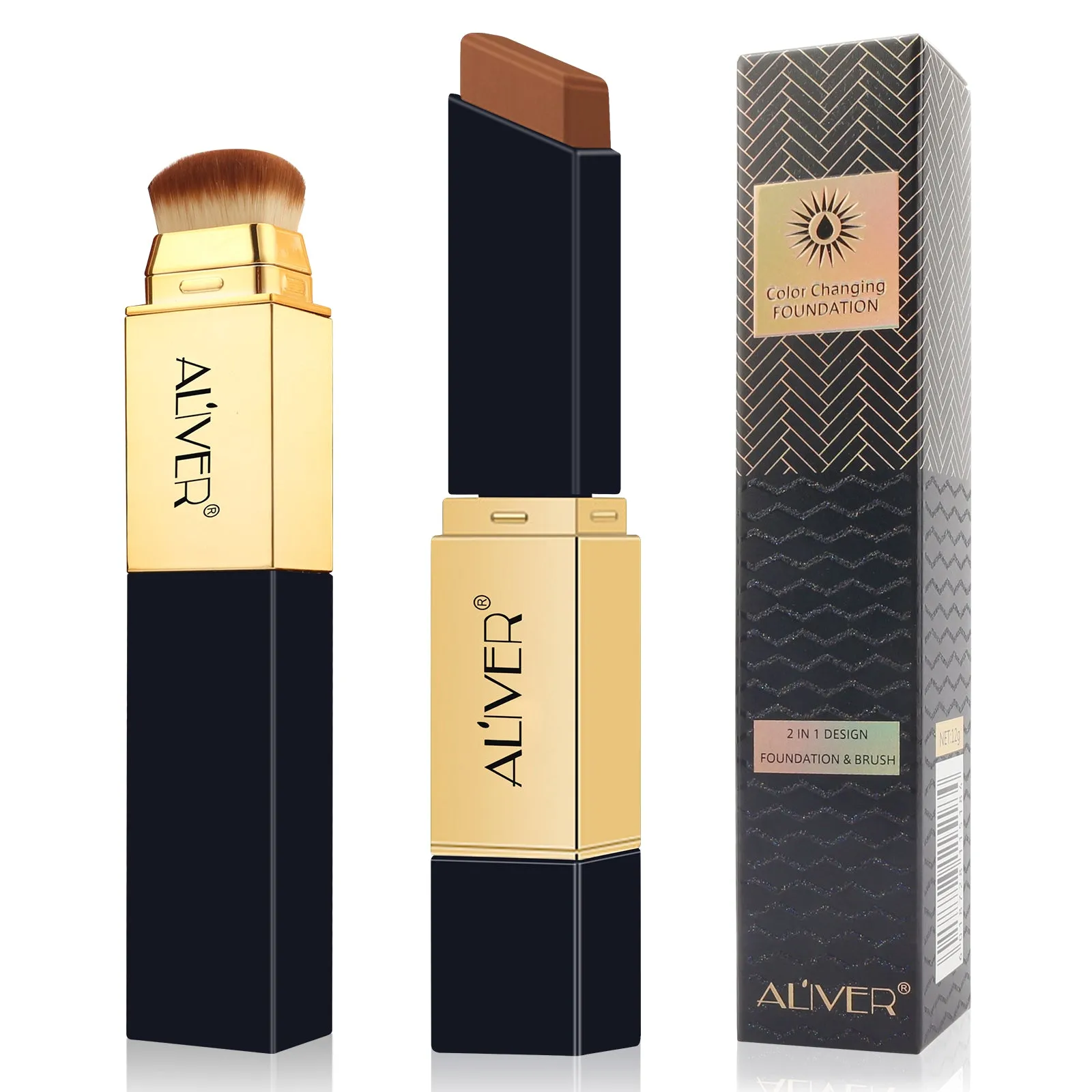 Aliver 2-in-1 Colour Changing Full Coverage Foundation Stick