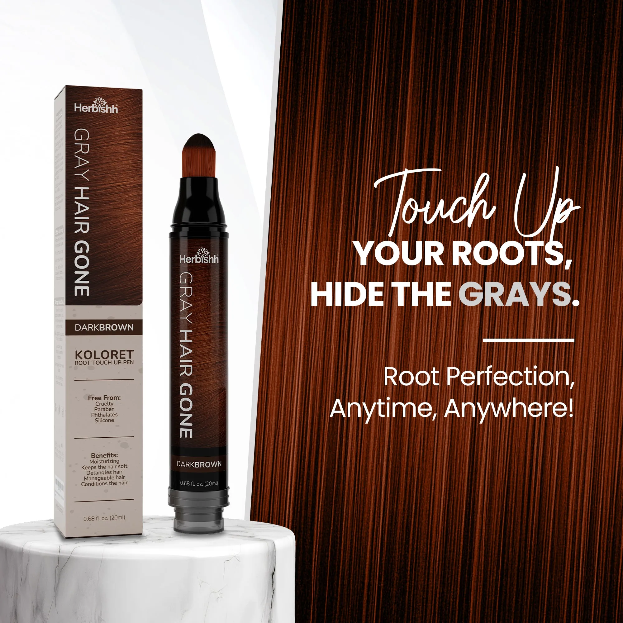 Hair Root Touch-up Pen - Dark Brown