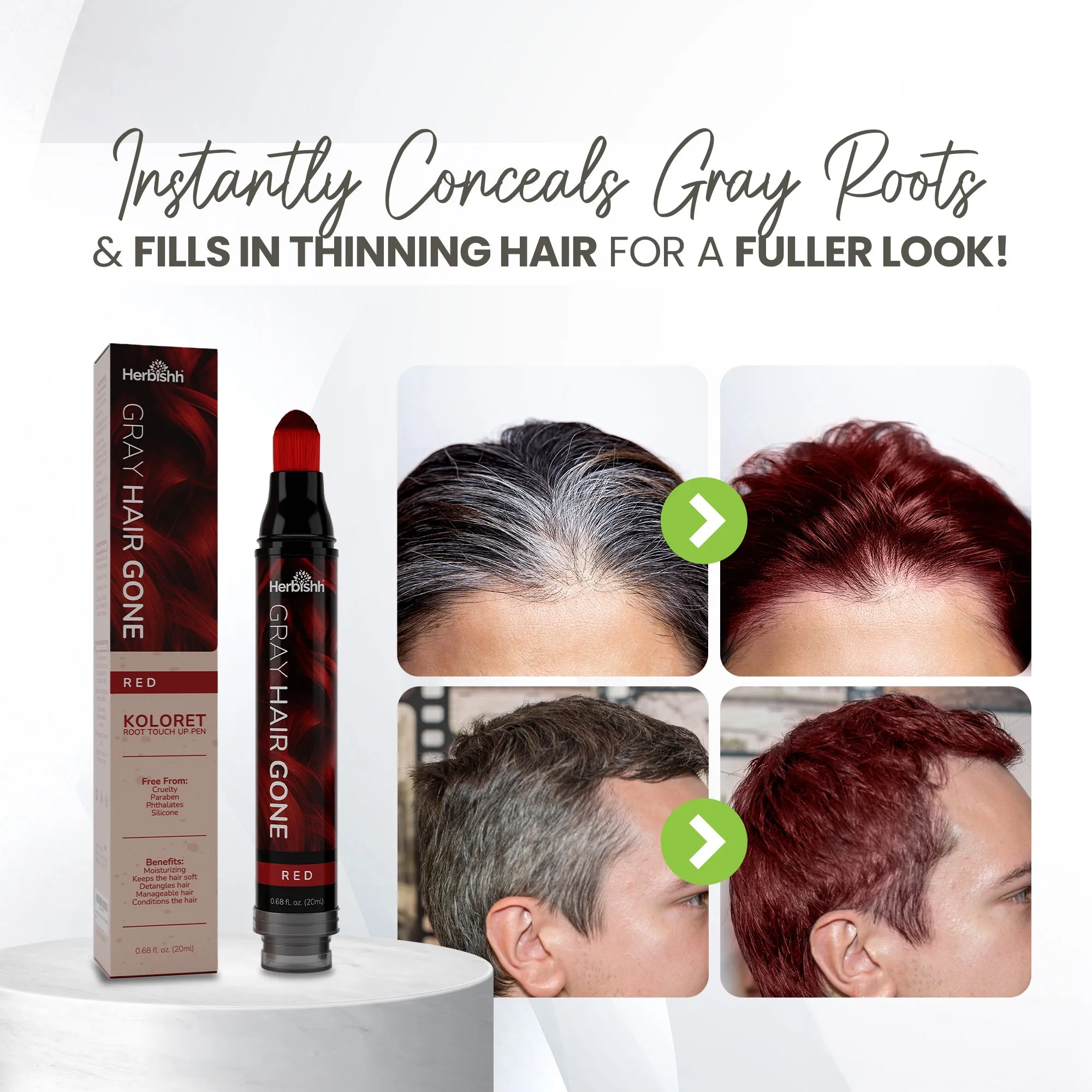 Hair Root Touch-up Pen for Instant Gray Coverage