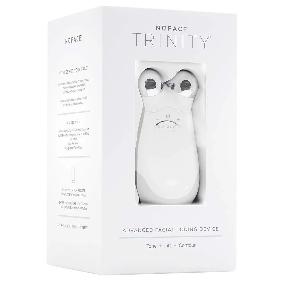 NuFace Trinity Pro | Trinity Facial Trainer Device   Hydrating Leave-On Gel Primer | Skin Care Device to Lift Contour Tone Skin   Reduce Look of Wrinkles | FDA-Cleared At-Home System