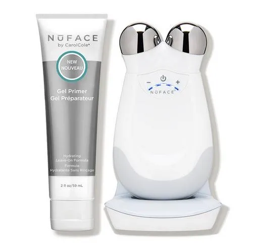 NuFace Trinity Pro | Trinity Facial Trainer Device   Hydrating Leave-On Gel Primer | Skin Care Device to Lift Contour Tone Skin   Reduce Look of Wrinkles | FDA-Cleared At-Home System
