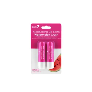 Pretty Moisturising Lip Balm Watermelon Crush 2 Pack